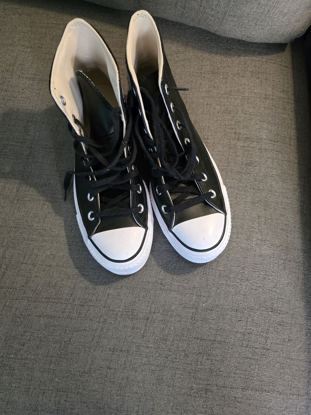 Classic Black High-Top Platform Sneakers
